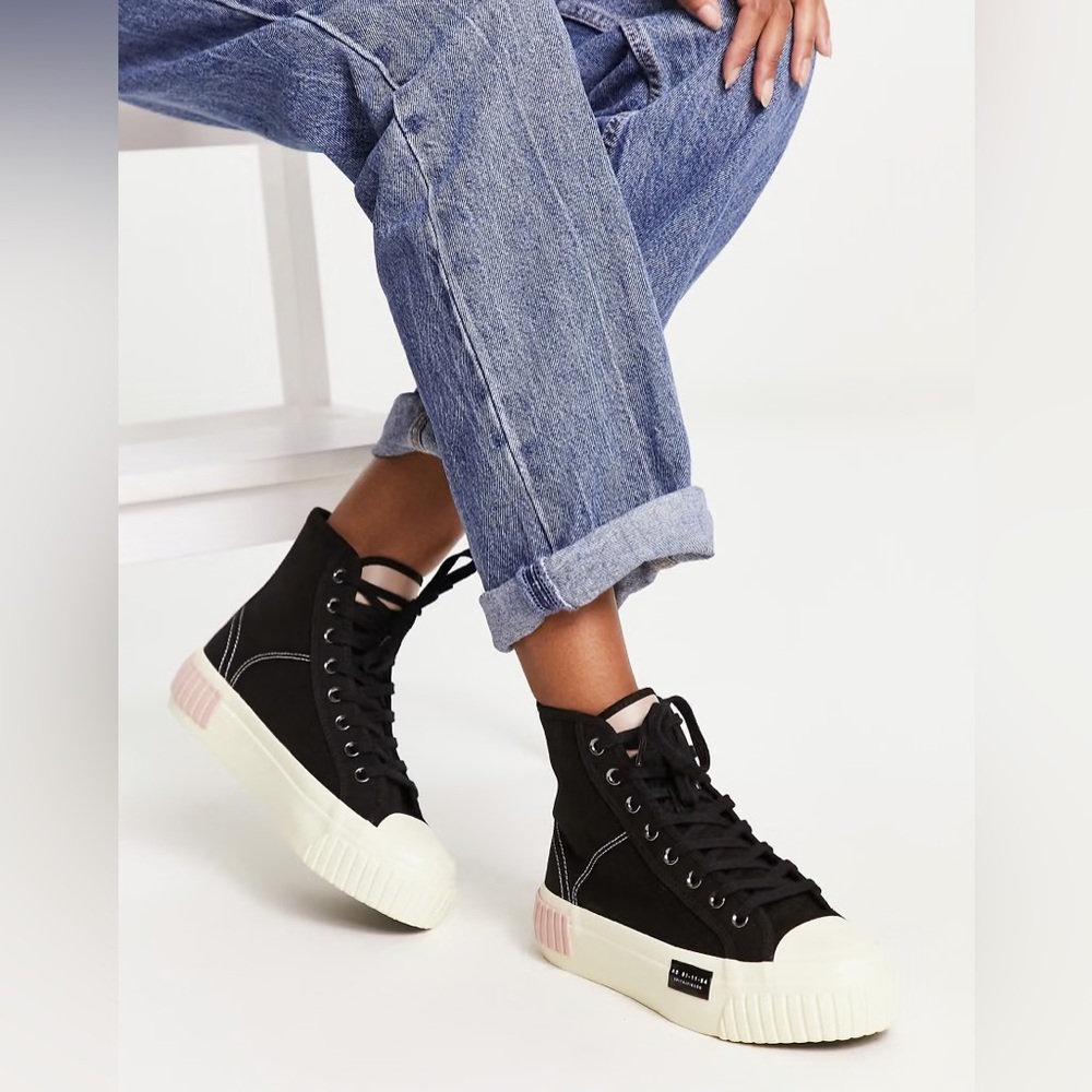 All Saints DANA Platform high top sneaker size 8 (38)